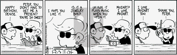FoxTrot on Friday May 4, 1990 Comic Strip