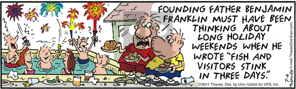 Frank and Ernest on Monday July 4, 2011 Comic Strip