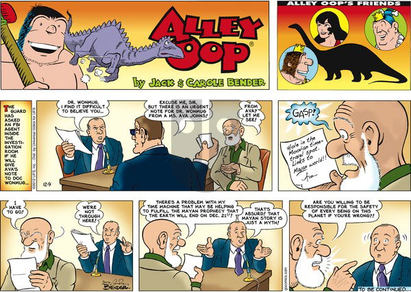 Alley Oop on Sunday December 9, 2012 Comic Strip