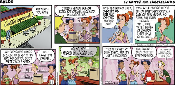 Baldo on Sunday December 16, 2007 Comic Strip