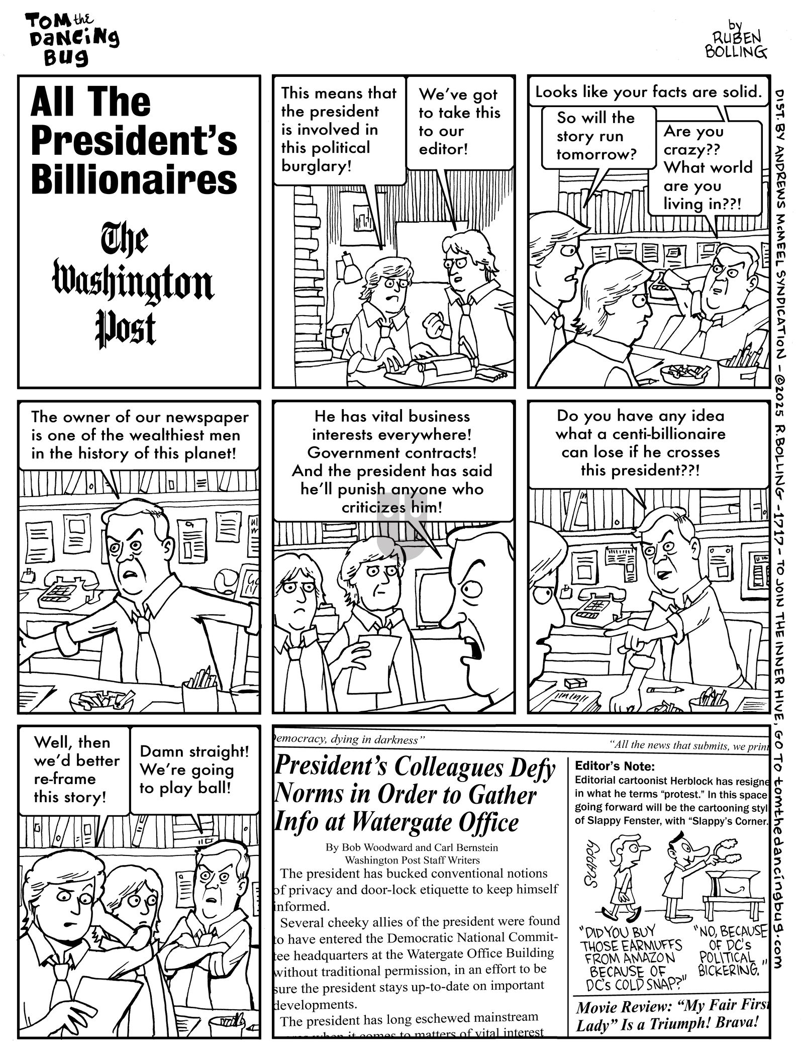 Tom the Dancing Bug - Monday January 6, 2025 Comic Strip