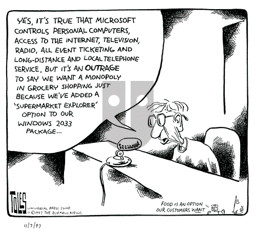 Tom Toles on Friday November 7, 1997 Comic Strip