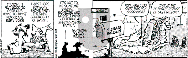 Over the Hedge on Saturday October 1, 2005 Comic Strip