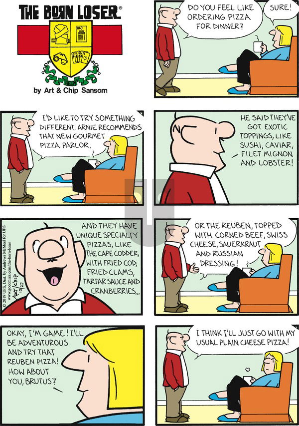 The Born Loser on Sunday October 27, 2019 Comic Strip