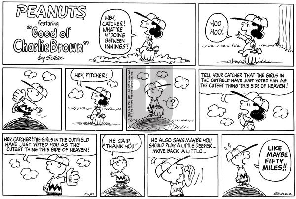 Peanuts on Sunday May 30, 1976 Comic Strip