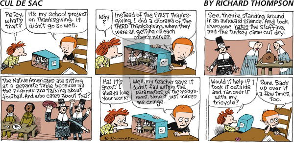 Cul de Sac on Sunday November 19, 2017 Comic Strip