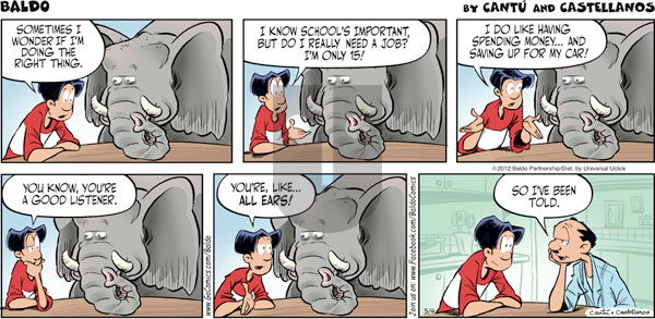 Baldo on Sunday March 4, 2012 Comic Strip