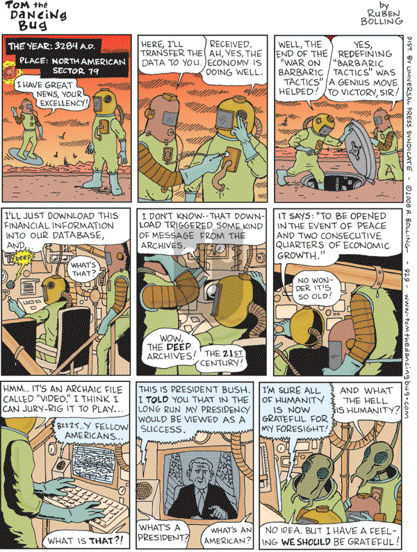 Tom the Dancing Bug on Saturday December 20, 2008 Comic Strip