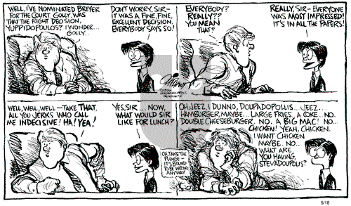 Pat Oliphant on Wednesday October 19, 1994 Comic Strip