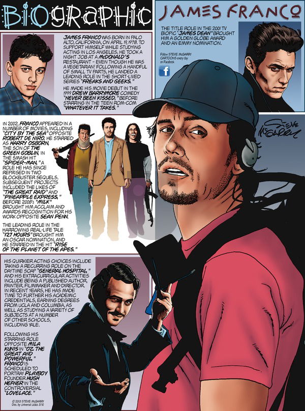 Biographic on Sunday March 10, 2013 Comic Strip