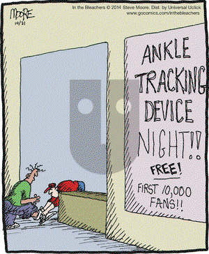 In the Bleachers on Friday October 31, 2014 Comic Strip
