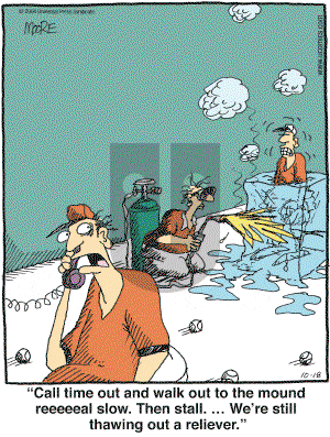 In the Bleachers - Monday October 18, 2004 Comic Strip
