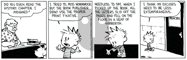 Calvin and Hobbes on Thursday March 26, 1992 Comic Strip