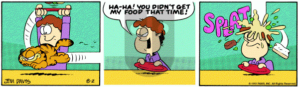 Garfield on Tuesday August 2, 1983 Comic Strip