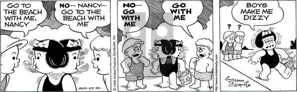 Nancy on Friday August 23, 1996 Comic Strip