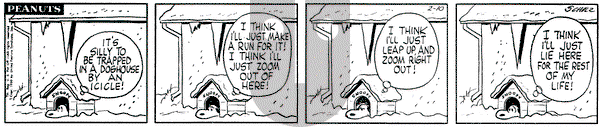 Peanuts on Wednesday February 10, 1960 Comic Strip