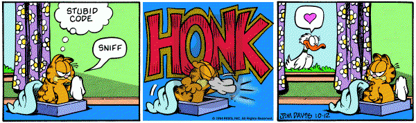 Garfield on Wednesday October 12, 1994 Comic Strip