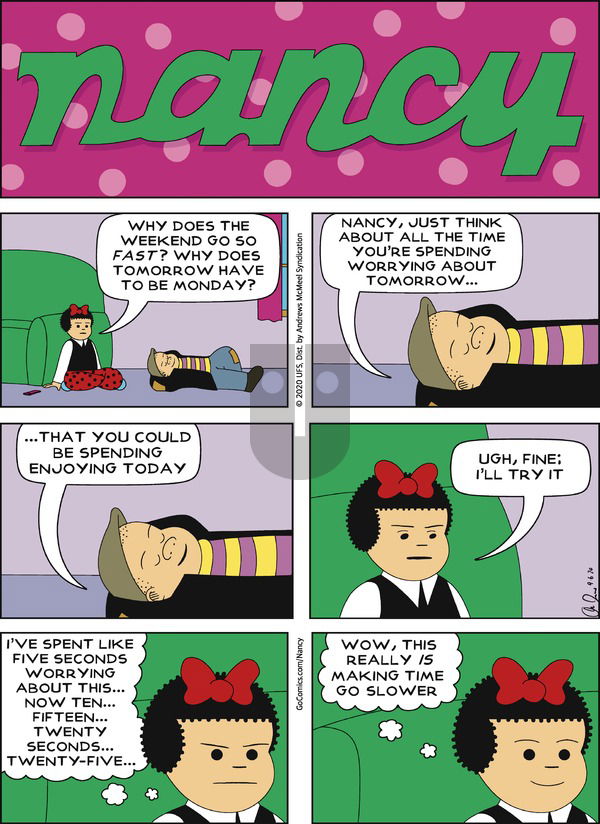 Nancy on Sunday September 6, 2020 Comic Strip