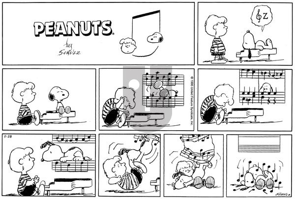 Peanuts on Sunday May 28, 1995 Comic Strip