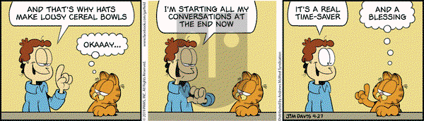 Garfield on Saturday April 27, 2019 Comic Strip