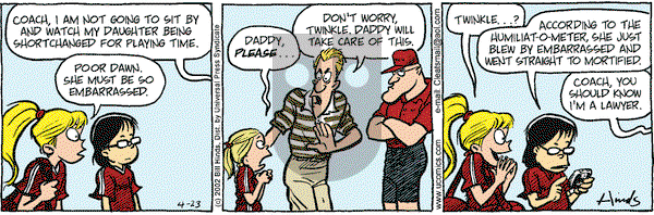 Cleats on Tuesday April 23, 2002 Comic Strip