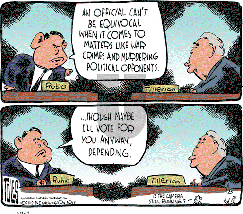 Tom Toles on Friday January 13, 2017 Comic Strip