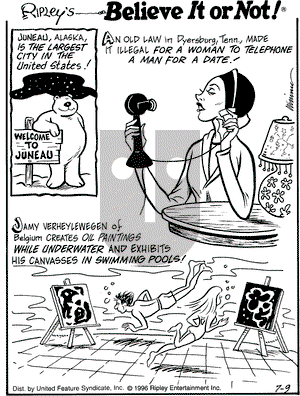 Ripley's Believe It or Not on Tuesday July 9, 1996 Comic Strip