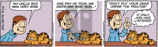 Garfield on Wednesday September 26, 2007 Comic Strip