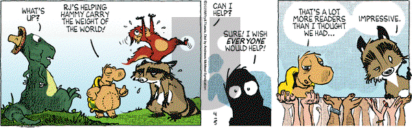 Over the Hedge on Saturday April 5, 2025 Comic Strip
