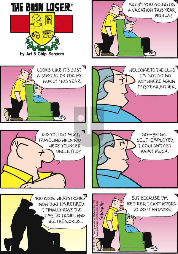 The Born Loser on Sunday August 27, 2017 Comic Strip