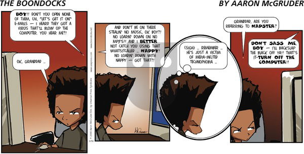 The Boondocks on Sunday June 18, 2000 Comic Strip