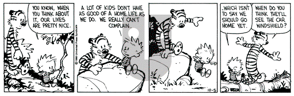Calvin and Hobbes on Wednesday October 5, 1988 Comic Strip