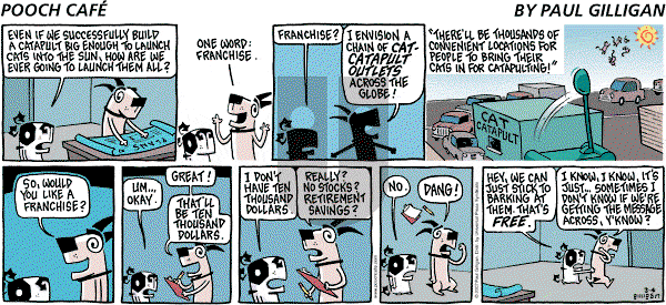 Pooch Cafe on Sunday March 4, 2007 Comic Strip