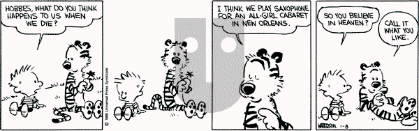 Calvin and Hobbes on Wednesday January 8, 1986 Comic Strip