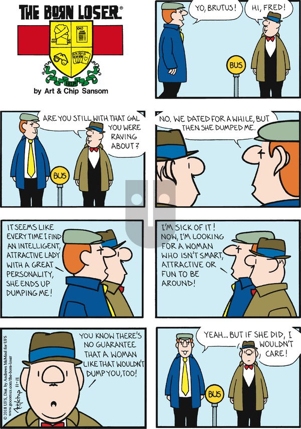 The Born Loser on Sunday November 11, 2018 Comic Strip