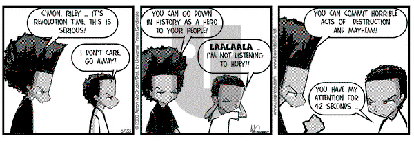 The Boondocks on Tuesday May 23, 2000 Comic Strip