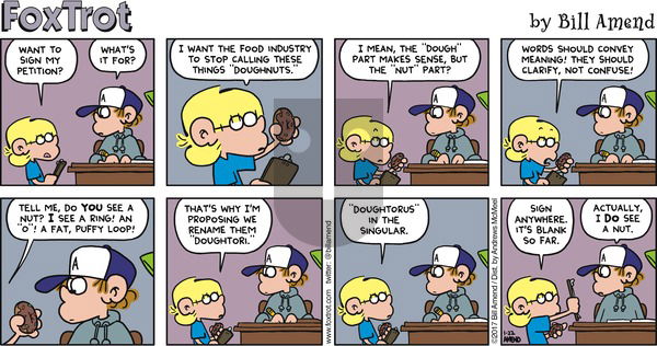 FoxTrot on Sunday January 22, 2017 Comic Strip