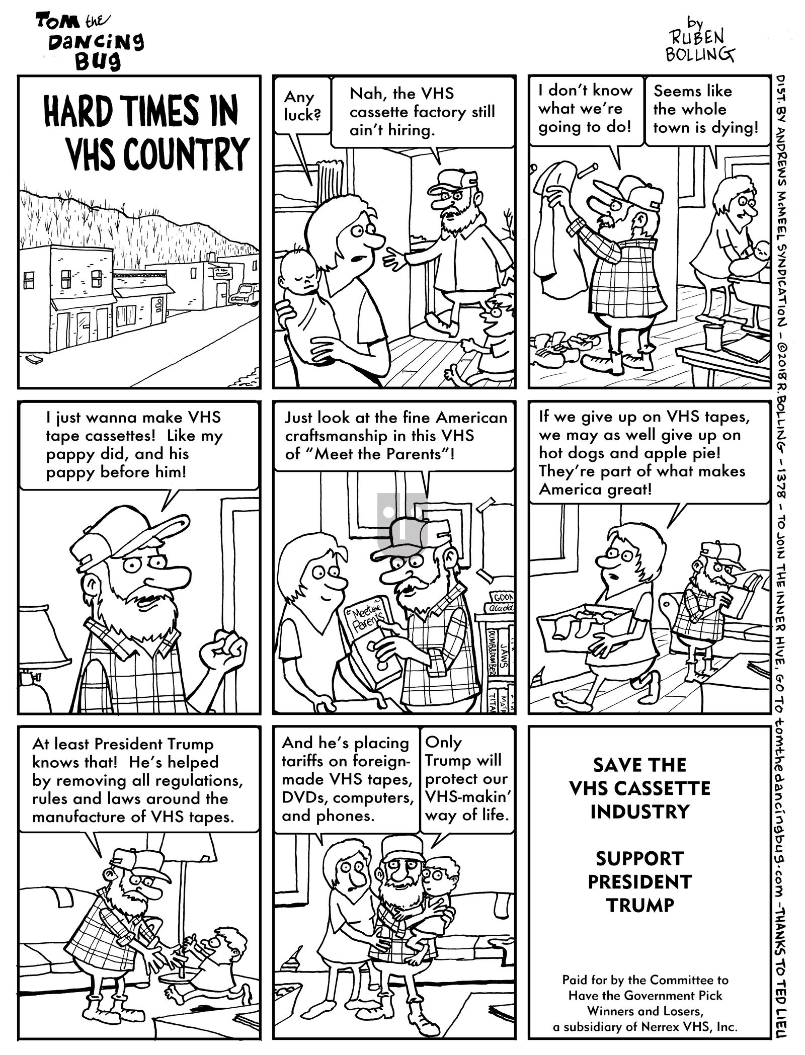 Tom the Dancing Bug - Monday March 5, 2018 Comic Strip