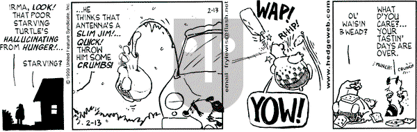 Over the Hedge on Saturday February 13, 1999 Comic Strip
