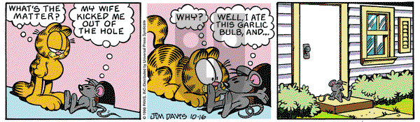 Garfield - Wednesday October 16, 1996 Comic Strip