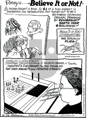 Ripley's Believe It or Not on Wednesday June 16, 1999 Comic Strip