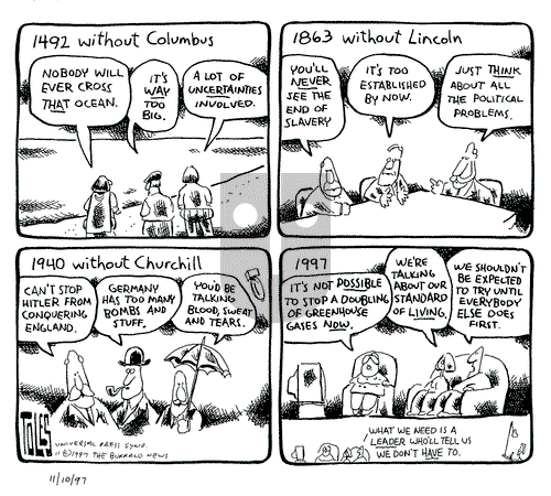 Tom Toles on Monday November 10, 1997 Comic Strip