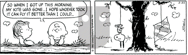 Peanuts on Saturday February 22, 1992 Comic Strip