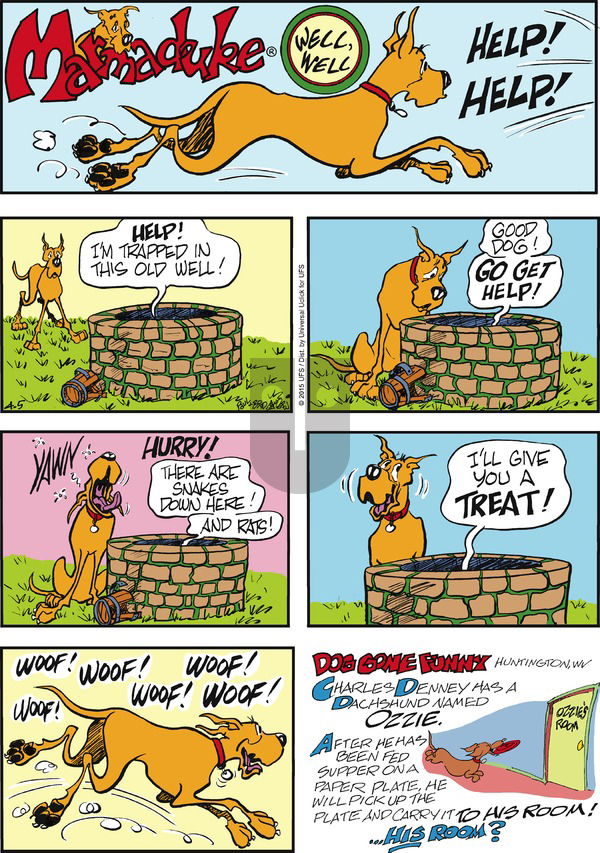 Marmaduke on Sunday April 5, 2015 Comic Strip