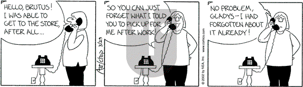 The Born Loser on Tuesday March 25, 2003 Comic Strip