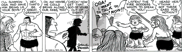 Alley Oop on Friday November 15, 1996 Comic Strip