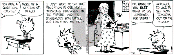 Calvin and Hobbes on Monday September 21, 1992 Comic Strip