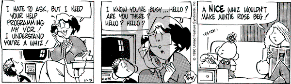 Rose is Rose on Thursday November 15, 1990 Comic Strip