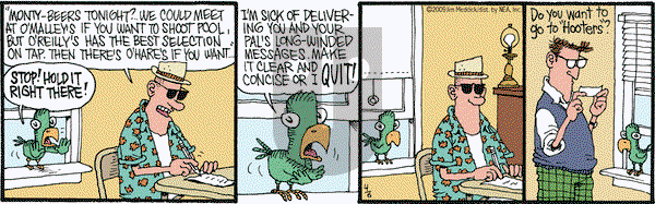 Monty on Monday April 6, 2009 Comic Strip