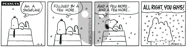 Peanuts on Friday December 3, 1976 Comic Strip
